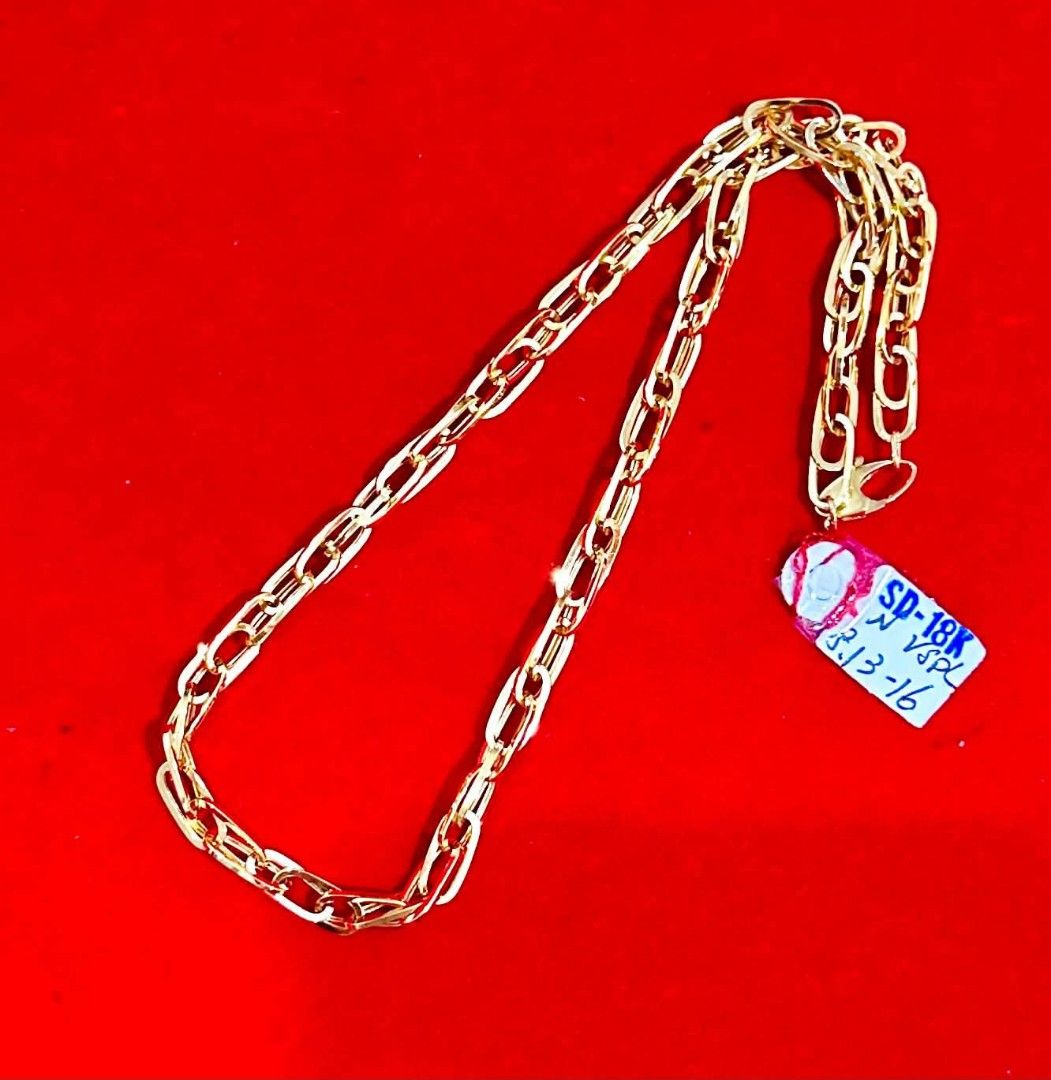 18k Saudi gold clip necklaces (Category: Necklaces) located in Manila. Submitted by bhelgoldseller2ndaccount (Listing ID 1465064556, Image 2). Description: New!!✨New!!✨New!! Authentic 18k Saudi Golds 💯pawnable/naisasanla 💯with high appraisal rate 💯good investment 💯Direct supplier price 👉OPEN for resellers 🌺please take time to evaluate their actual sizes and grams 👉Best panggift for all occasions ✅ Sold per grams not per piece Kya lowest pr