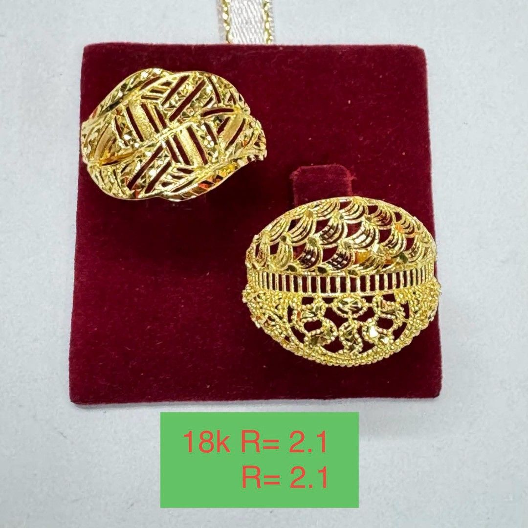 18k Saudi gold ladies ring (Category: Rings) located in Manila. Submitted by bhelgoldseller2ndaccount (Listing ID 1465018169, Image 2). Description: New!!✨New!!✨New!! Authentic 18k Saudi Golds 💯pawnable/naisasanla 💯with high appraisal rate 💯good investment 💯Direct supplier price 👉OPEN for resellers 🌺please take time to evaluate their actual sizes and grams 👉Best panggift for all occasions ✅ Sold per grams not per piece Kya lowest price ✅Wi