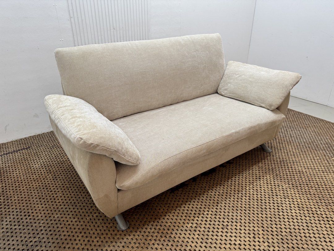 2 seater sofa (Category: Sofas) located in Quezon City. Submitted by matetdevis13 (Listing ID 1464971051, Image 3). Description: Compact 2-Seater Fabric Sofa Price: 8,500 L58 x W32.5 x H32/15 In good condition Code JMD46-MJ627.