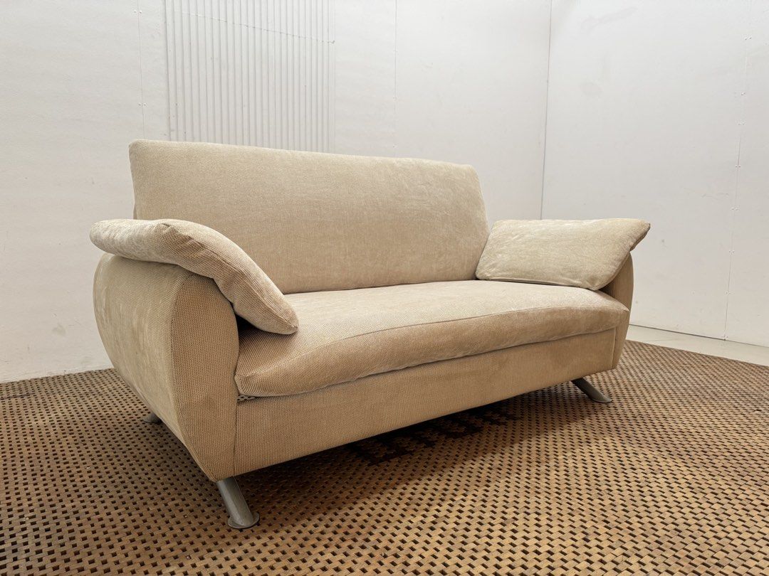2 seater sofa (Category: Sofas) located in Quezon City. Submitted by matetdevis13 (Listing ID 1464971051, Image 2). Description: Compact 2-Seater Fabric Sofa Price: 8,500 L58 x W32.5 x H32/15 In good condition Code JMD46-MJ627.