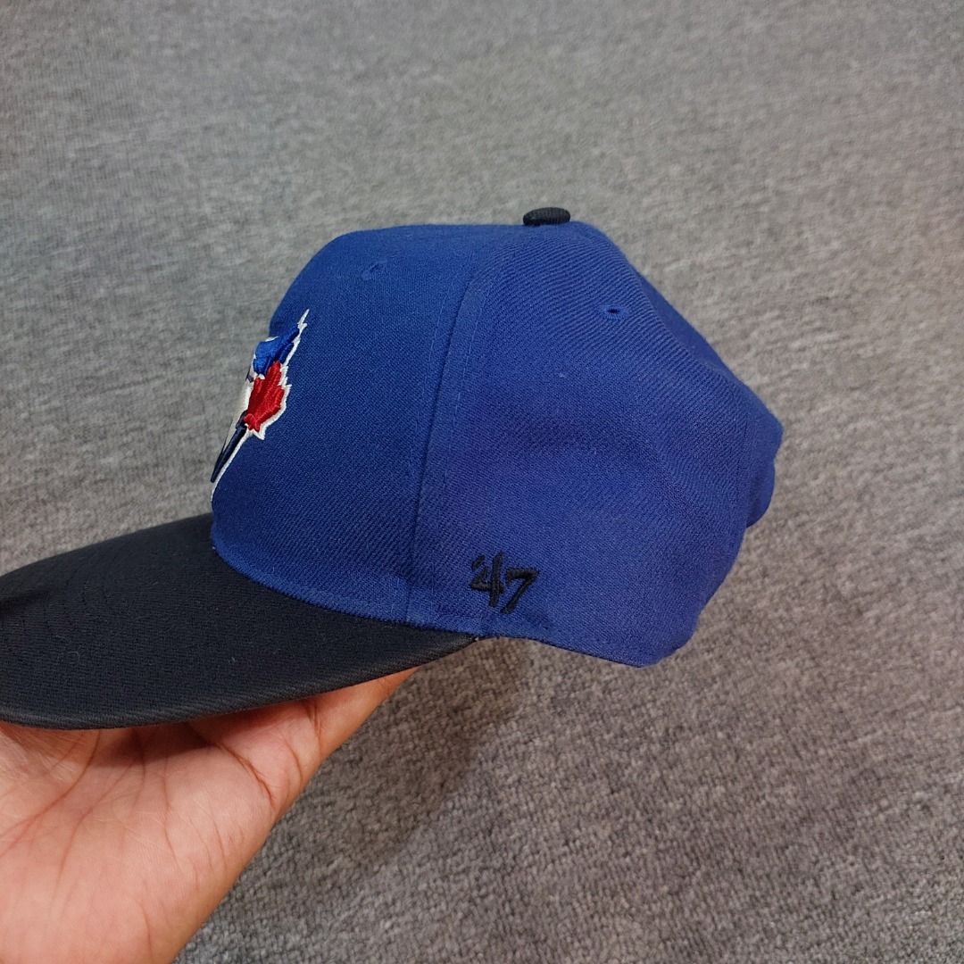 47'' Toronto Blue Jays Baseball Cap Blue Black (Category: Caps & Hats) located in Cebu City. Submitted by thrift.thriftly (Listing ID 1465010014, Image 3). Description: condition: excellent issues: sign of use, minimal sweat stain sa underbrim type: snapback .