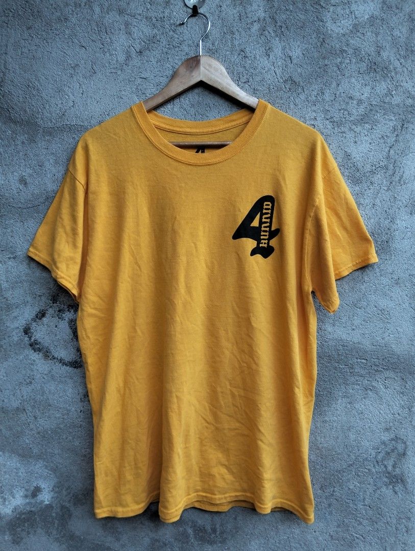 4 Hunnid Yellow Graphic Tee Size Large (Category: Tshirts & Polo Shirts ) located in Sibulan. Submitted by paulbrain (Listing ID 1465051551, Image 2). Description: 📐 22 x 30 Excellent Condition 💯.