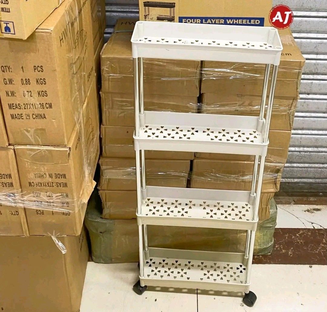 4-Layer Kitchen Storage Shelf, Trolley Rack (Category: Storage Boxes & Baskets) located in Manila. Submitted by marvieobordo (Listing ID 1465041821, Image 2). Description: 4-Layer Kitchen Storage Shelf, Trolley Rack.