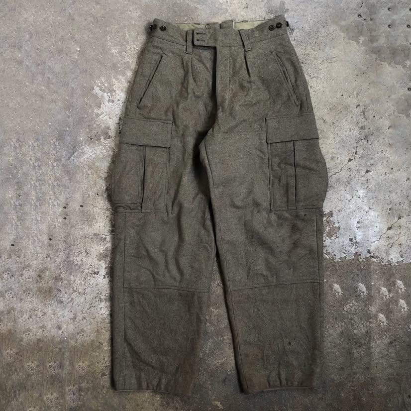 60's German Military Wool Cargo Pants (Category: Trousers) located in Taguig. Submitted by soyity (Listing ID 1464996710, Image 1). Description: 30 Waistline 42 Inches Length 9 Inches Hem Altred Waistline, Missing 2 Buttons & Minimal Stains 1200.