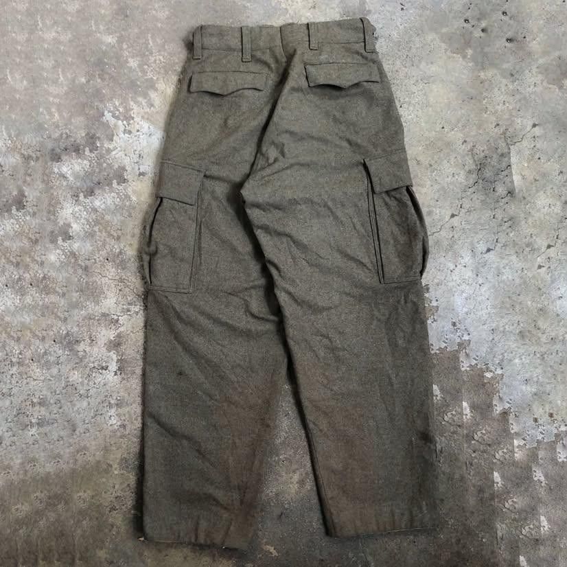 60's German Military Wool Cargo Pants (Category: Trousers) located in Taguig. Submitted by soyity (Listing ID 1464996710, Image 2). Description: 30 Waistline 42 Inches Length 9 Inches Hem Altred Waistline, Missing 2 Buttons & Minimal Stains 1200.