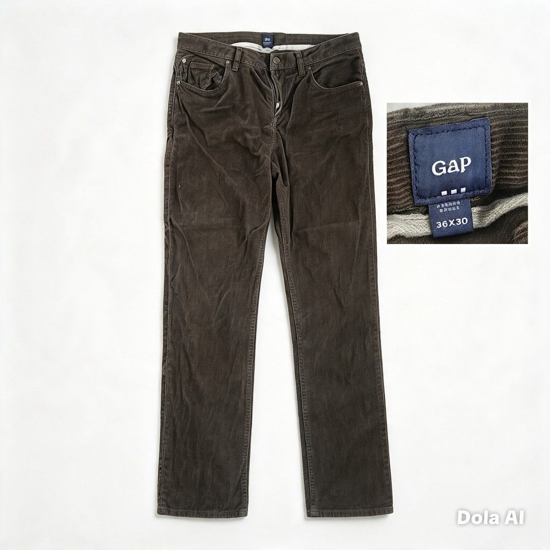 👖 GAP Brown Corduroy Pants (Category: Chinos) located in Paranaque City. Submitted by gentle.declutter (Listing ID 1465038049, Image 1). Description: ✅ DETAILS: - Brand: GAP — authentic quality brand - Size: 35 × 30 (Waist 35", Length 30") - Material: Soft premium corduroy fabric — durable & stylish - Color: Classic dark brown — easy to dress up or down - Cut: Straight/relaxed fit — comfortable, timeless silhouette - Features: Classic 5-pocket d