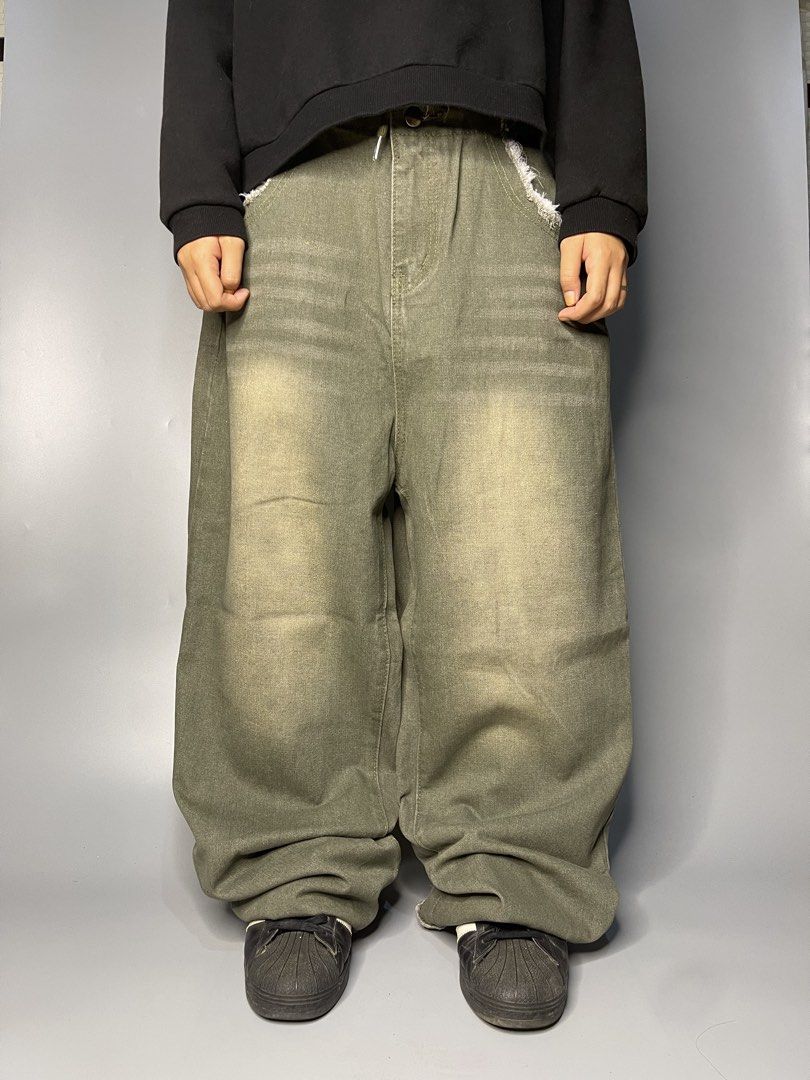 ( Matcha Latte Washed Baggy Jeans ) (Category: Jeans) located in Pagadian. Submitted by thrift.wrld (Listing ID 1465054470, Image 2). Description: ( Matcha Latte Washed Baggy Jeans ) Dimensions: • Width: 32 • Length: 42.5 • Thigh: 14.5 • Hem: 11 Drop Prices: • Mine: 500 • Grab: 600 • Steal: 700 (automatic yours) + ₱9O shipping fee (sf).