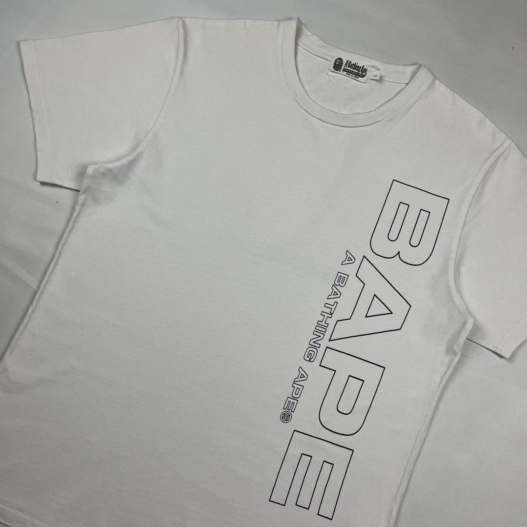 A Bathing Ape Bape Space Tee (Category: Tshirts & Polo Shirts ) located in Puerto Princesa. Submitted by paradise5300 (Listing ID 1465114698, Image 3). Description: A Bathing Ape Bape Space Tee Tagged Size: Large Dimensions Inches length: 28.5 Inches width: 20.5 Condition: Excellent Color rate: 9.5 Flaws: None 1,199 shipping fee is not yet included. .