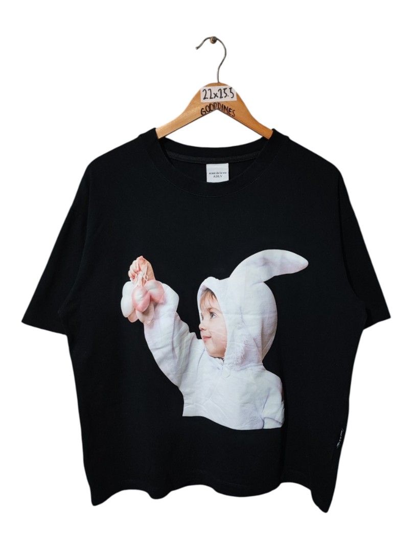 ACME DE LA VIE "BUNNY BOY" TEE (Category: Tshirts & Polo Shirts ) located in Iloilo. Submitted by gooddimes (Listing ID 1465048842, Image 1). Description: Acme De La Vie "Bunny Boy" Tee Boxy Fit Size on tag: 1 Dimes: 22Wx25.5L Issue/s: None Color rate: 10/10 Like new condition ₱1,200 Reminders: - All items are thrifted, please manage your expectations - Color may vary due to lighting - Please wash before using the item - Due to different personal