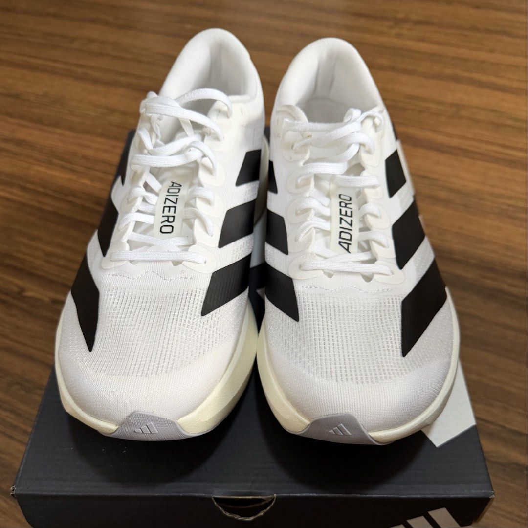 Adidas Adizero Evo SL (Category: Sneakers) located in Quezon City. Submitted by benjoaquino (Listing ID 1464989443, Image 2). Description: Brand: Adidas Model: Adizero EVO SL Color: Cloud White/Core Black /Cloud White Size: Men’s US 10 Fit: True to size Condition: 9.9/10 RFS: Impulse purchase With official sales invoice from Adidas Shangri-La Plaza Comes with original box, receipt and paper bag Slightly negotiable.