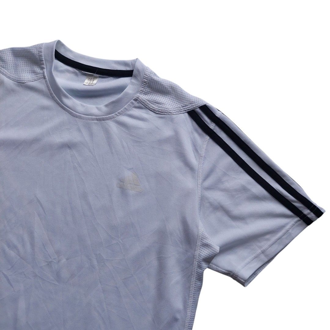 Adidas Dri-Fit Shirt (Category: Shirts) located in Quezon City. Submitted by y3thriftshop (Listing ID 1465021125, Image 3). Description: Tag: Adidas Dri-Fit Shirt Color : White Size : M on Tag Dimension : 20x28 Sleeve Lenght : 8.5 Condition : Good Color Rate : 9/10 Price : P399.00 Issue : Slight Fading on chest Logo / cut wash tag RFS : Buy and Sell Additional Information : - Still good condition in terms of fabric quality Please read: - Color ma