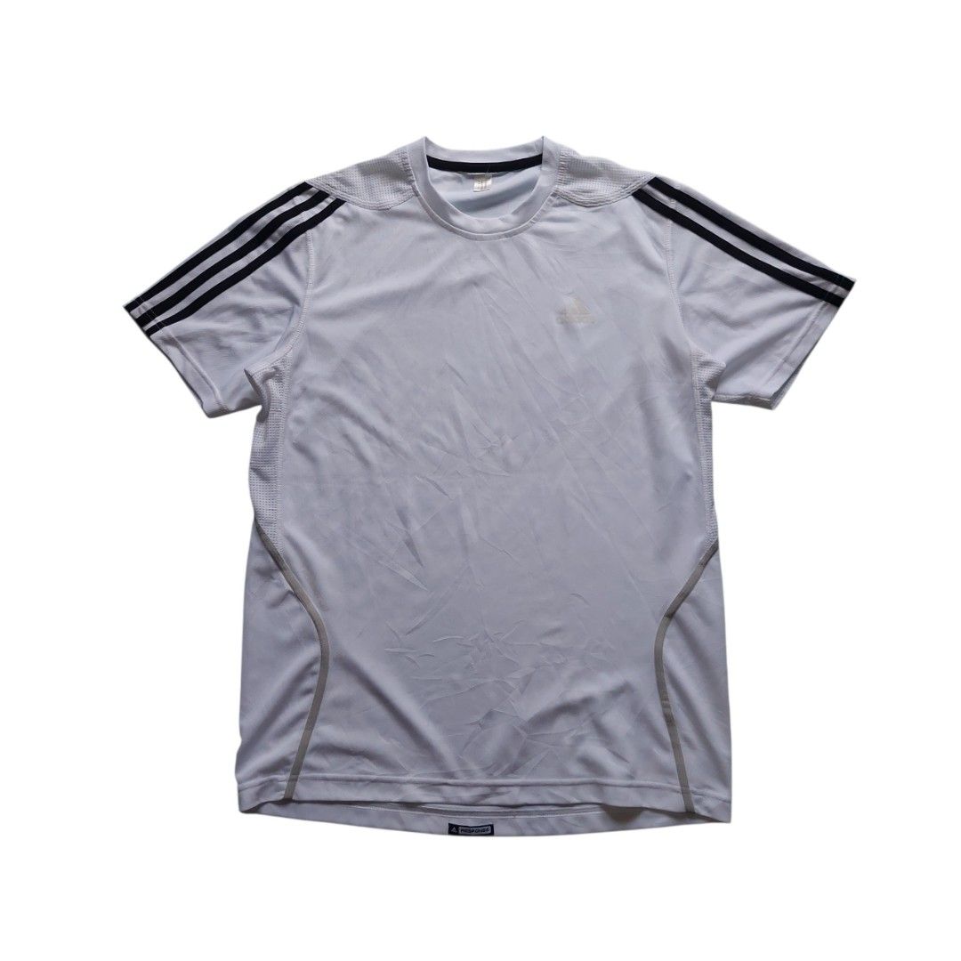 Adidas Dri-Fit Shirt (Category: Shirts) located in Quezon City. Submitted by y3thriftshop (Listing ID 1465021125, Image 1). Description: Tag: Adidas Dri-Fit Shirt Color : White Size : M on Tag Dimension : 20x28 Sleeve Lenght : 8.5 Condition : Good Color Rate : 9/10 Price : P399.00 Issue : Slight Fading on chest Logo / cut wash tag RFS : Buy and Sell Additional Information : - Still good condition in terms of fabric quality Please read: - Color ma