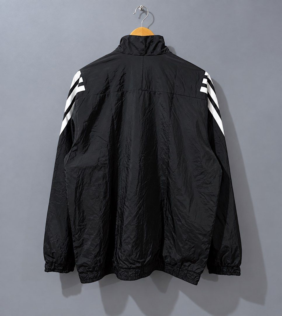 Adidas Future Icon 3Stripes Woven Track Jacket (Category: Coats, Jackets and Outerwear) located in Makati City. Submitted by kendrickstuffs (Listing ID 1465051174, Image 2). Description: Adidas Future Icon 3Stripes Woven Track Jacket Large ontags 24.5' width pit to pit 23.5' width waist 29.5' length 32' armsleeves from neck No issue Verygood condition 1700 only.