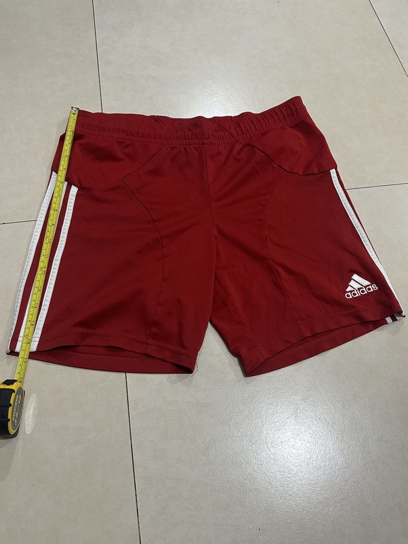 Adidas Mens 32 to 34 (Category: Shorts) located in Lucena. Submitted by deklutter (Listing ID 1465137971, Image 1). Description: Adidas Shorts (Tennis Pickleball Basketball) Width: 32 to 34 inches Length: 17 inches Color: Red ❤️ Good condition 💯 Ship Via j&t.
