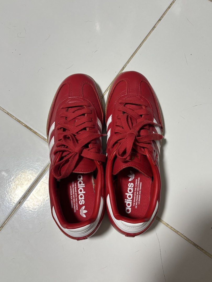 Adidas RED SAMBA OG (Category: Shoe inserts & accessories) located in Manila. Submitted by chew._.ya (Listing ID 1465115392, Image 3). Description: FS RED SAMBA OG (unisex) SIZE 6 1/2 men (US) SIZE 8 women (US) RFS: only worn once for an event. decluttering meet up anywhere NCR area 2k nalang.