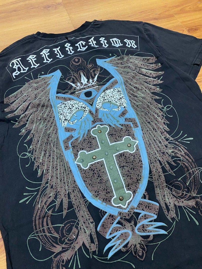 Affliction x Megadeth Limited Editio Distressed Tshirt (Category: Tshirts & Polo Shirts ) located in Cavite. Submitted by six_thrift.ph (Listing ID 1465059244, Image 2). Description: 20x28 No flaws 850 + sf Dasmariñas, Cavite.