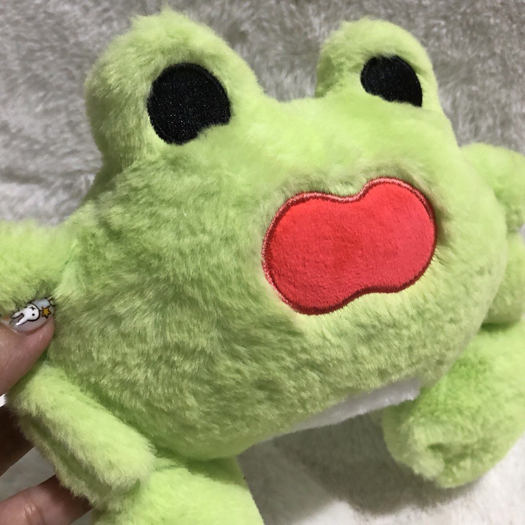 Animal Plush Frog (Category: Everything Else Others) located in Quezon City. Submitted by kitsune.treasures (Listing ID 1465033115, Image 2). Description: *First to pay policy! *1 day reservation only. Failure to pay on time, auto cancel. 📍Quezon City * MOD: J&T | Lalamove * MOP: GCASH | BPI 📦ON HAND AND READY TO SHIP! CONDITION: WHAT YOU SEE IS WHAT YOU GET. Dimensions: Kindly check the photos for the actual measurements. Please check all the 