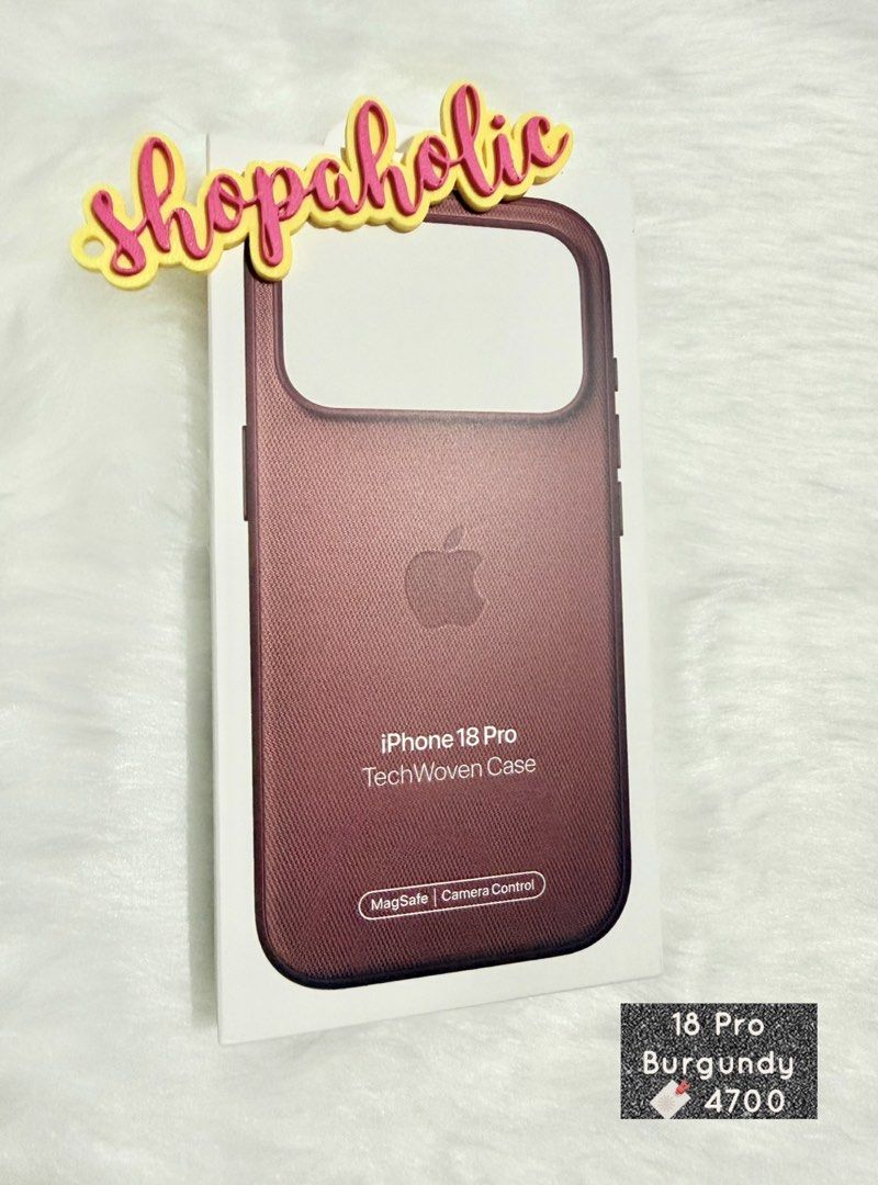 Apple Techwoven Case Burgundy Iphone 18 Pro (Category: Cases & Sleeves) located in Caloocan City. Submitted by shopaholic.nej (Listing ID 1465022633, Image 1). Description: 🌟AVAILABLE ONHAND🌟 🌟BRAND NEW & AUTHENTIC🌟 📍North Caloocan 💰Gcash / BPI / Maribank (Seabank) 🚚 grab/lalamove/J&T (no shapi checkout).