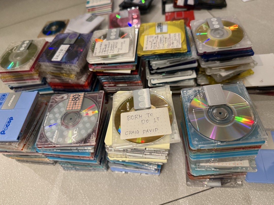 Assorted MiniDiscs MD 80 74 (Category: CDs & DVDs) located in Makati City. Submitted by see5o5 (Listing ID 1465077759, Image 3). Description: I have too many MDs to sort through. 🤣 Random 10pcs 80min - P1,000 Random 10pcs 74min - P800 No cases. Most will have some music on them and labels. I haven’t tested them but have visually inspected them for cracks or damage. Thanks! Makati area. .