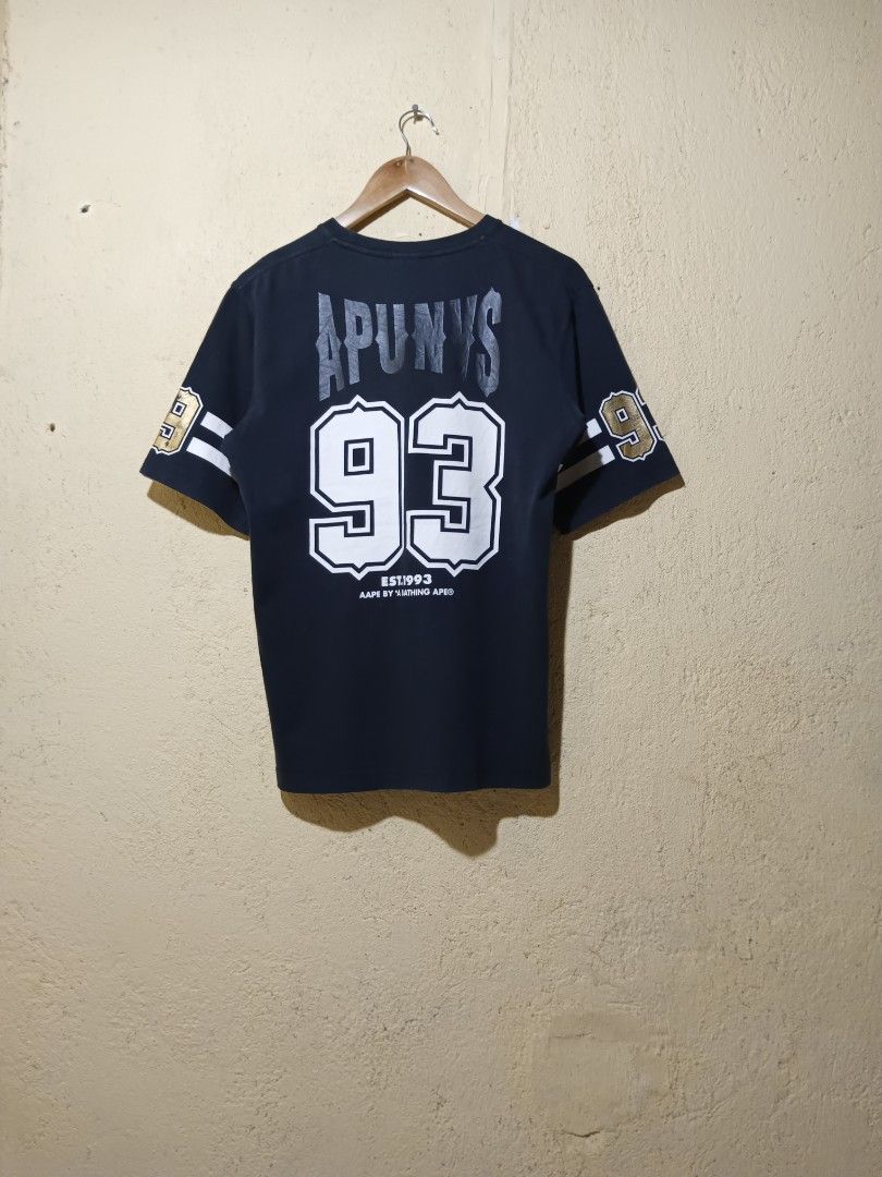 Authentic Aape Universe Jersey Tee (Category: Activewear) located in San Pablo. Submitted by thriftyjd (Listing ID 1465070761, Image 1). Description: Dimes: L27 x 20 Condition/color rate: 8.9/10 No Issue.