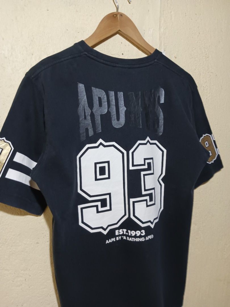 Authentic Aape Universe Jersey Tee (Category: Activewear) located in San Pablo. Submitted by thriftyjd (Listing ID 1465070761, Image 2). Description: Dimes: L27 x 20 Condition/color rate: 8.9/10 No Issue.