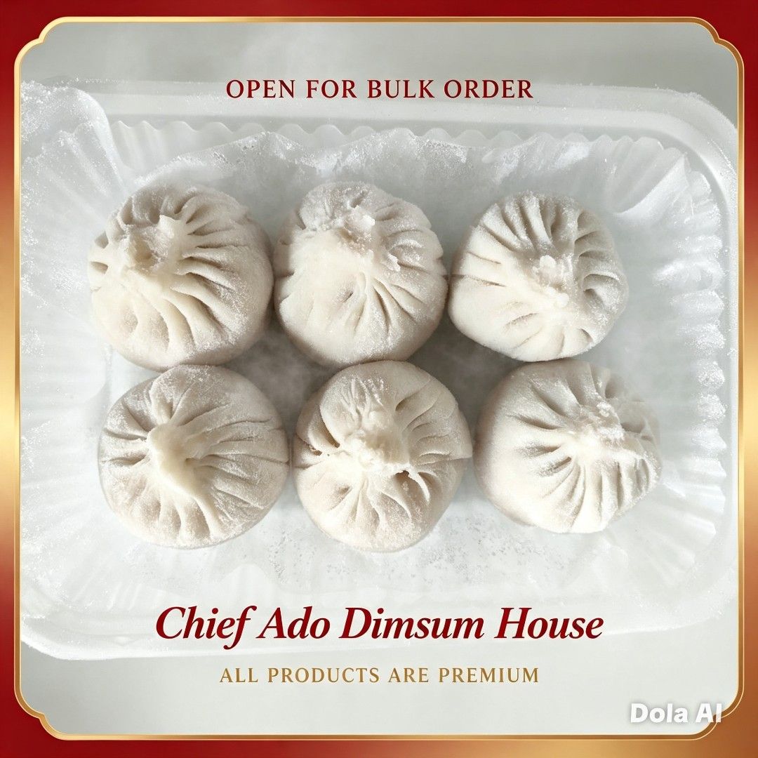 Authentic premium dimsum food/frozen (Category: Other Food & Drinks) located in Marilao. Submitted by misshaid123 (Listing ID 1464973392, Image 2). Description: Craving ng legit na Binondo-style dimsum? 🥟🔥 Hindi mo na kailangang dumayo sa malayo! Tikman ang lasang pang-hotel at Michelin-star standard ng Chief Ado Dimsum House—gawa ng dating chef ng Tim Ho Wan at Gloria Maris! 👑 ✨ Freshly made daily, siksik sa laman, at garantisadong napakasuli