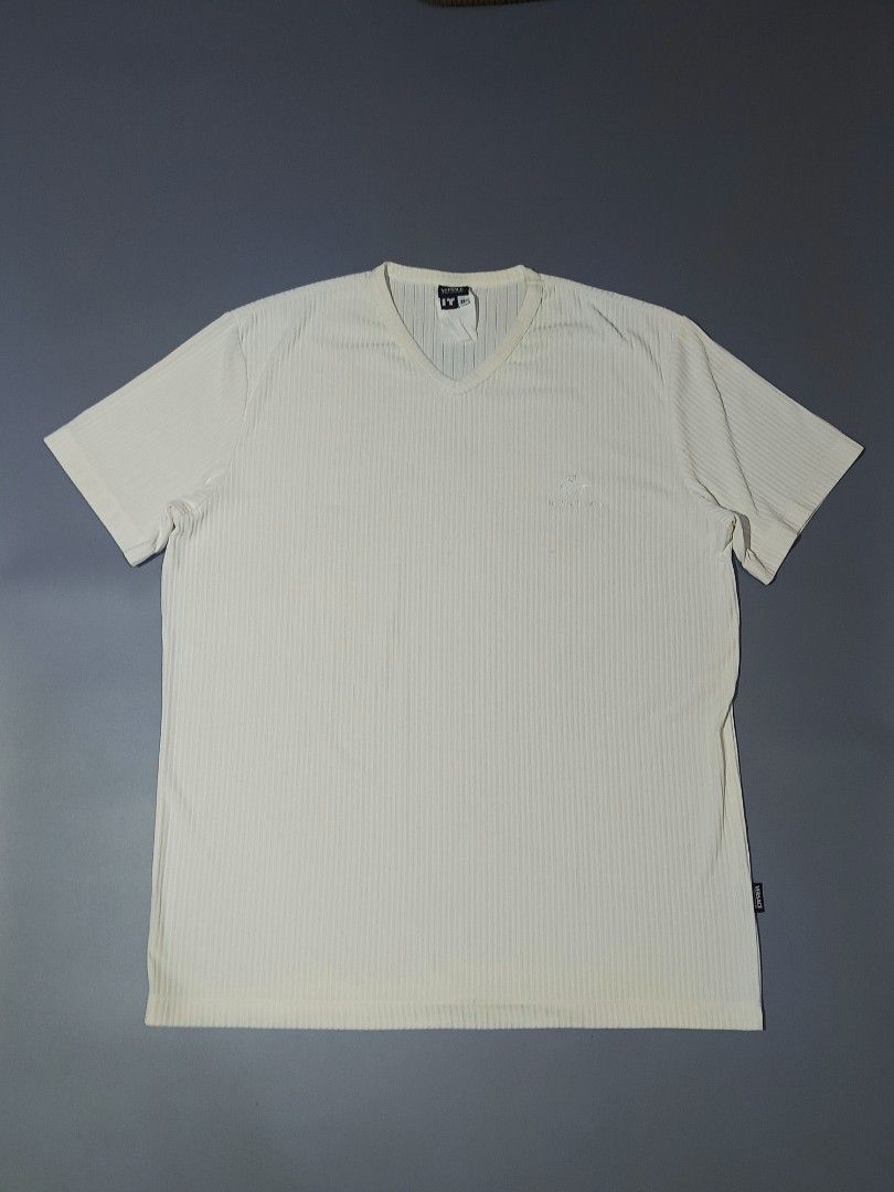 AUTHENTIC VERSACE V-NECK MUSCLE FIT SHIRT (Category: Luxury Apparel) located in Cebu City. Submitted by kramarklegitseller_2022 (Listing ID 1465012354, Image 2). Description: VERSACE V-NECK MUSCLE FIT SHIRT ‼️RIB-KNIT FABRIC‼️ XXL ON TAG WIDTH "23 LENGTH "28 AS NEW 10/10 10 NO ISSUES NEED WASH 1200 + SF CEBU LOCATION 📍 CAN SHIP NATIONWIDE 🚢🛫.