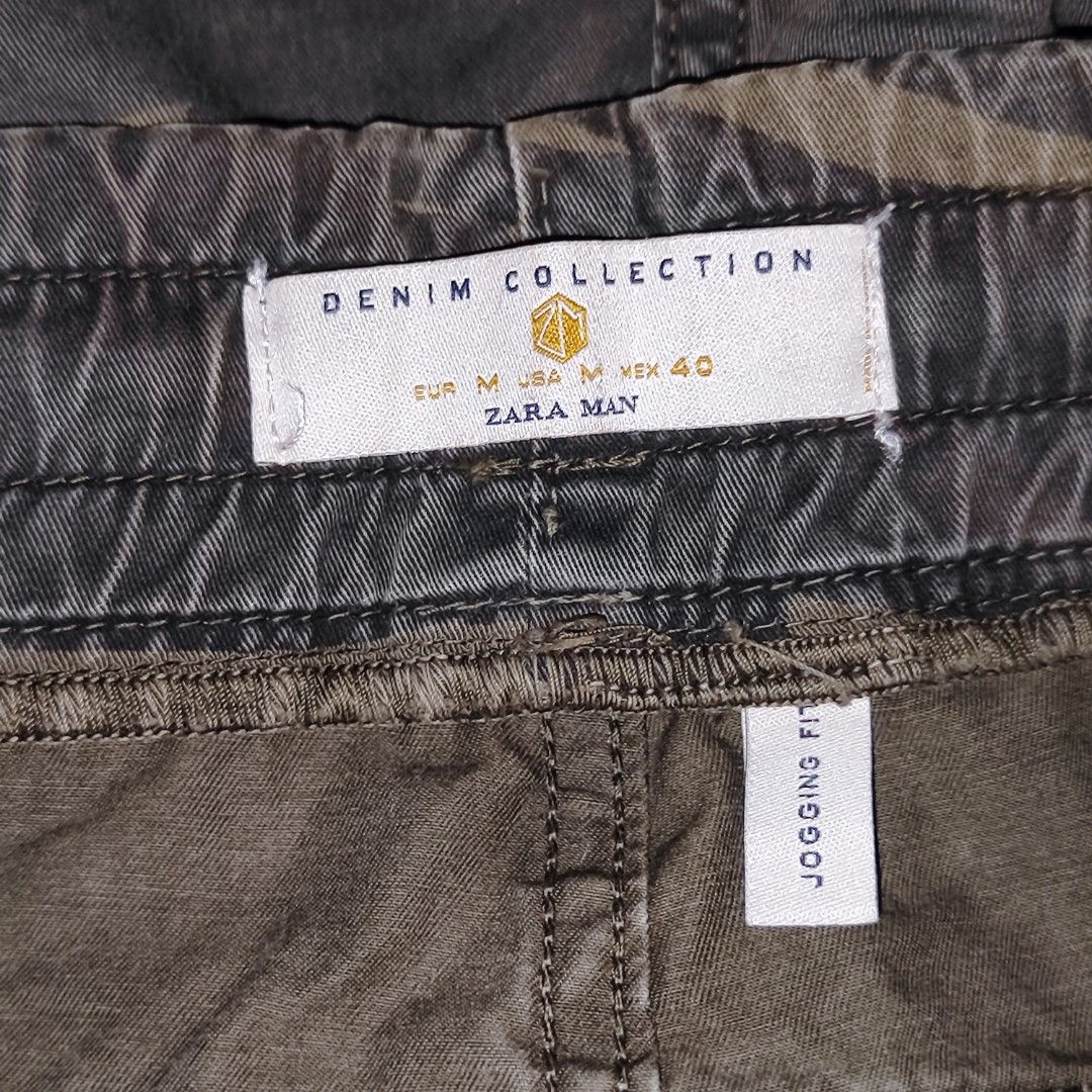 Authentic Zara Military Pants (Category: Joggers) located in Quezon City. Submitted by autodrop_ph (Listing ID 1465040602, Image 2). Description: Size: Medium Dimes: Waist: 34 (stretchable) Length: 40 inches Leg Opening: stretchable Excellent Condition..