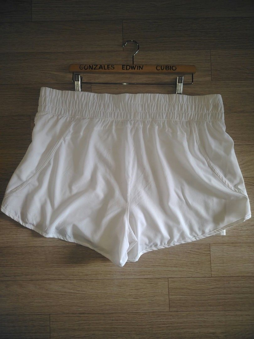 Avia White Athletic Shorts Size 3XL (Category: Activewear) located in Nasipit. Submitted by edwingonzales498-69377 (Listing ID 1465074459, Image 3). Description: - Brand: Avia - Color: Crisp white - Size: Tagged 3XL - Measurements: 40-46" waist, 14" length - Comfortable elastic waistband with thick ruching detail - Built-in inner lining for added coverage - Side hem vents for unrestricted movement during workouts - Condition: Brand new / Excellen