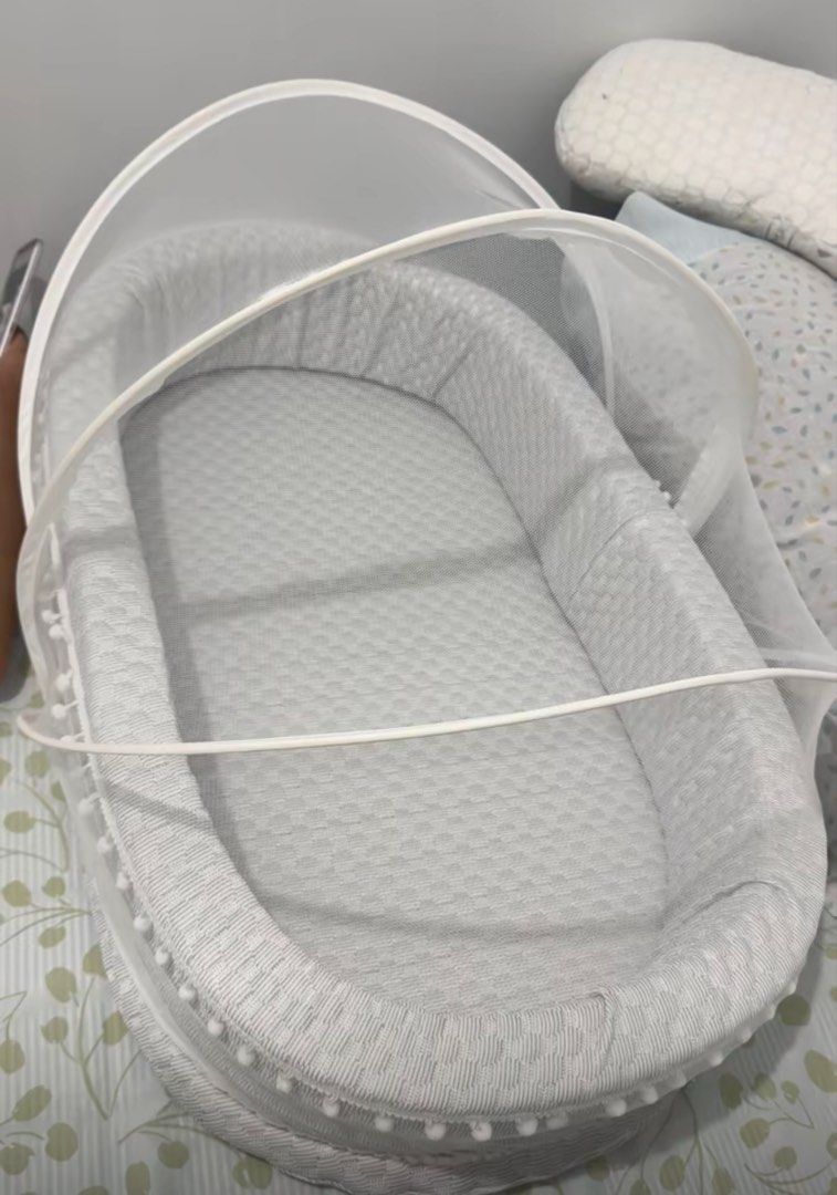 Baby nest with mosquito net (Category: Cots & Cribs) located in Manila. Submitted by archivesby (Listing ID 1465101962, Image 1). Description: Brandnew Assembled only Rfs: Extra Mode of payment: Gcash/Maribank helping tags: #baby #bassinet #nest #crib #cot #portable #bed #babybed #mamasandpapas #mandauefoam #uratex #ikea .