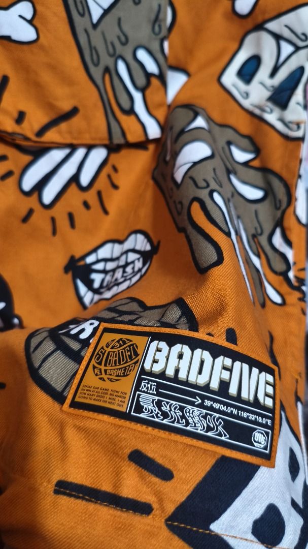 Badfive X Lining Soft Denim AOP Jacket (Category: Coats, Jackets and Outerwear) located in Caloocan City. Submitted by lorkan04 (Listing ID 1465007618, Image 2). Description: Authentic Excellent Condition No Issue Xl On Tag .