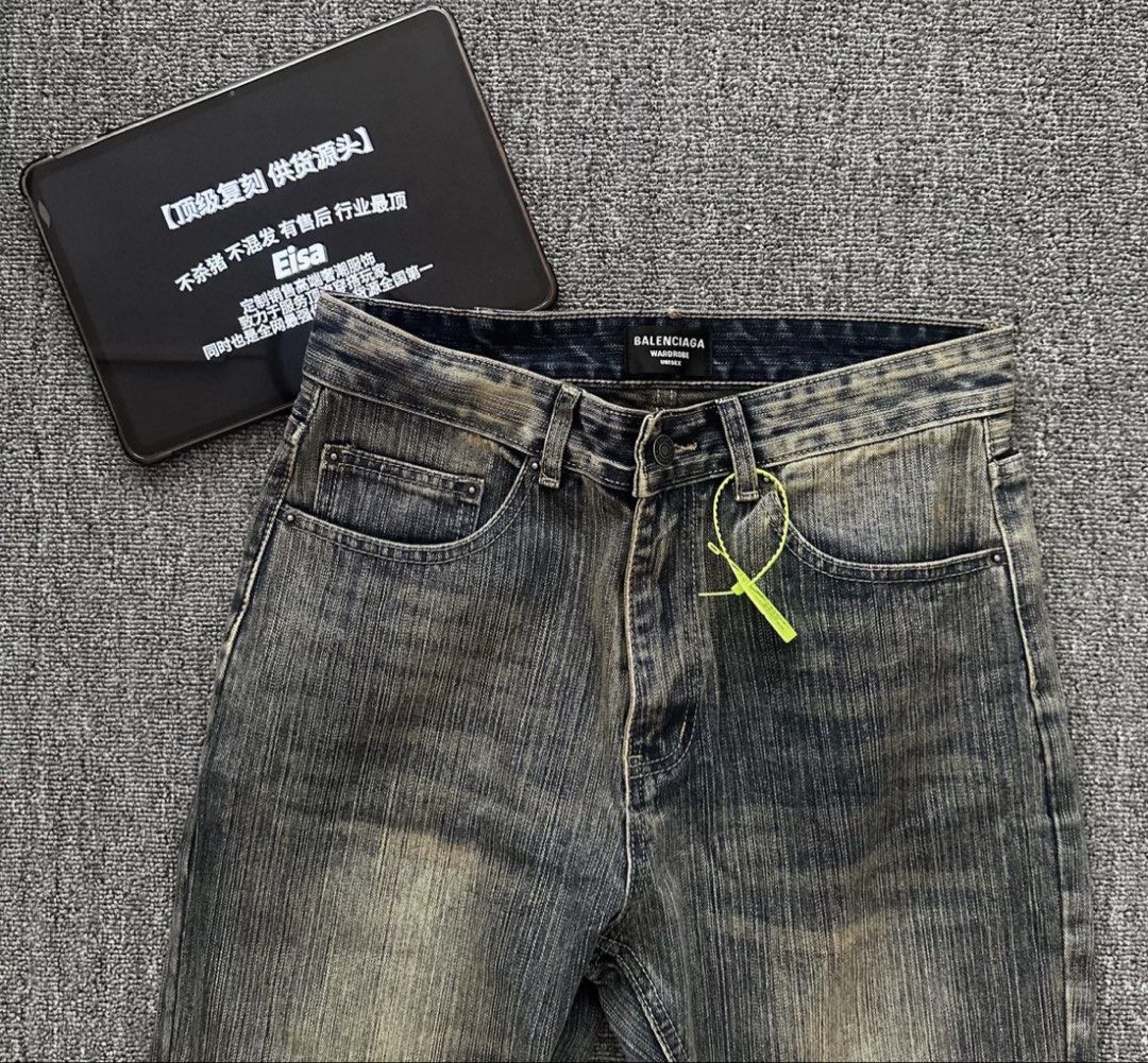 Balenciaga Flared Denim Jeans (Category: Luxury Apparel) located in Manila. Submitted by closett_plug (Listing ID 1464969404, Image 3). Description: Dm me for the size chart👀 - Pre-order 7-10 Days ETA (consolidated box) - 50% deposit required - I get these from overseas, strictly no cancellation, return & refund - Refrain from chatting if you have doubts, let’s not waste each other’s time - Joy mine / offers will be BLOCKED MOP: GCash, Seabank, 