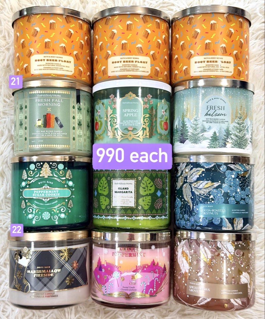 BATH & BODY THREE WICK SCENTED CANDLES (Category: Home Fragrance) located in Manila. Submitted by donaldann (Listing ID 1464973264, Image 1). Description: .