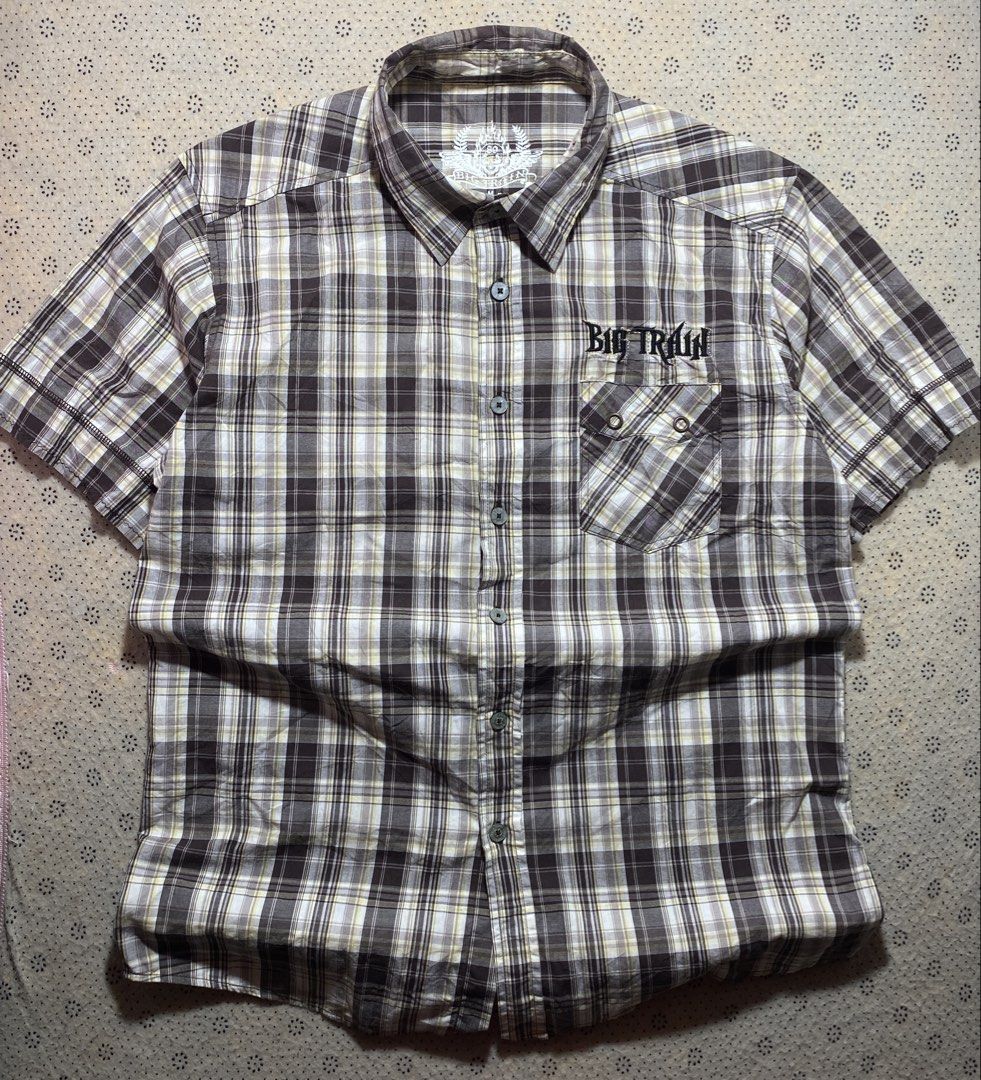 Big Train Polo Shirt Plaid Button Down Free Ship (Category: Tshirts & Polo Shirts ) located in Nasipit. Submitted by yopey (Listing ID 1465104555, Image 2). Description: Big Train Vintage Plaid Button Down Shirt Medium / Y2K Streetwear Size: M-L Condition: As new Price: 380 shipped.