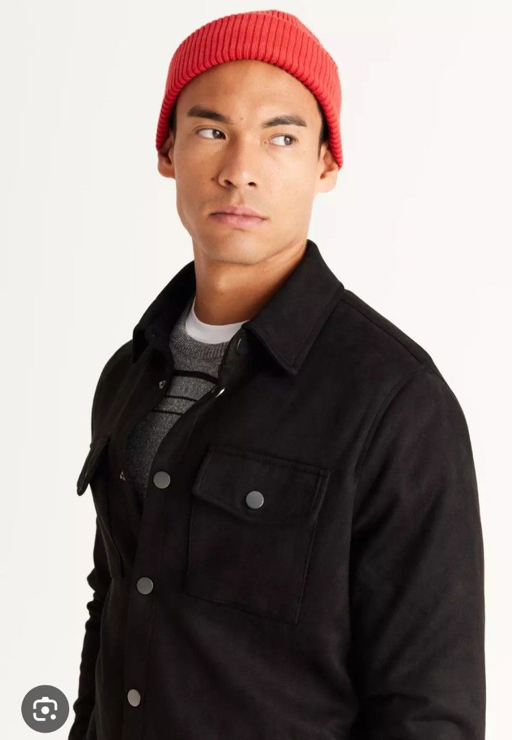 Black textured button-up jacket with 2 side pockets (Category: Coats, Jackets and Outerwear) located in Manila. Submitted by PrinceDani.Clothing (Listing ID 1465017269, Image 2). Description: Black textured button down jacket with 2 side pockets small to medium fit 20.5in width 24in length excellent condition .