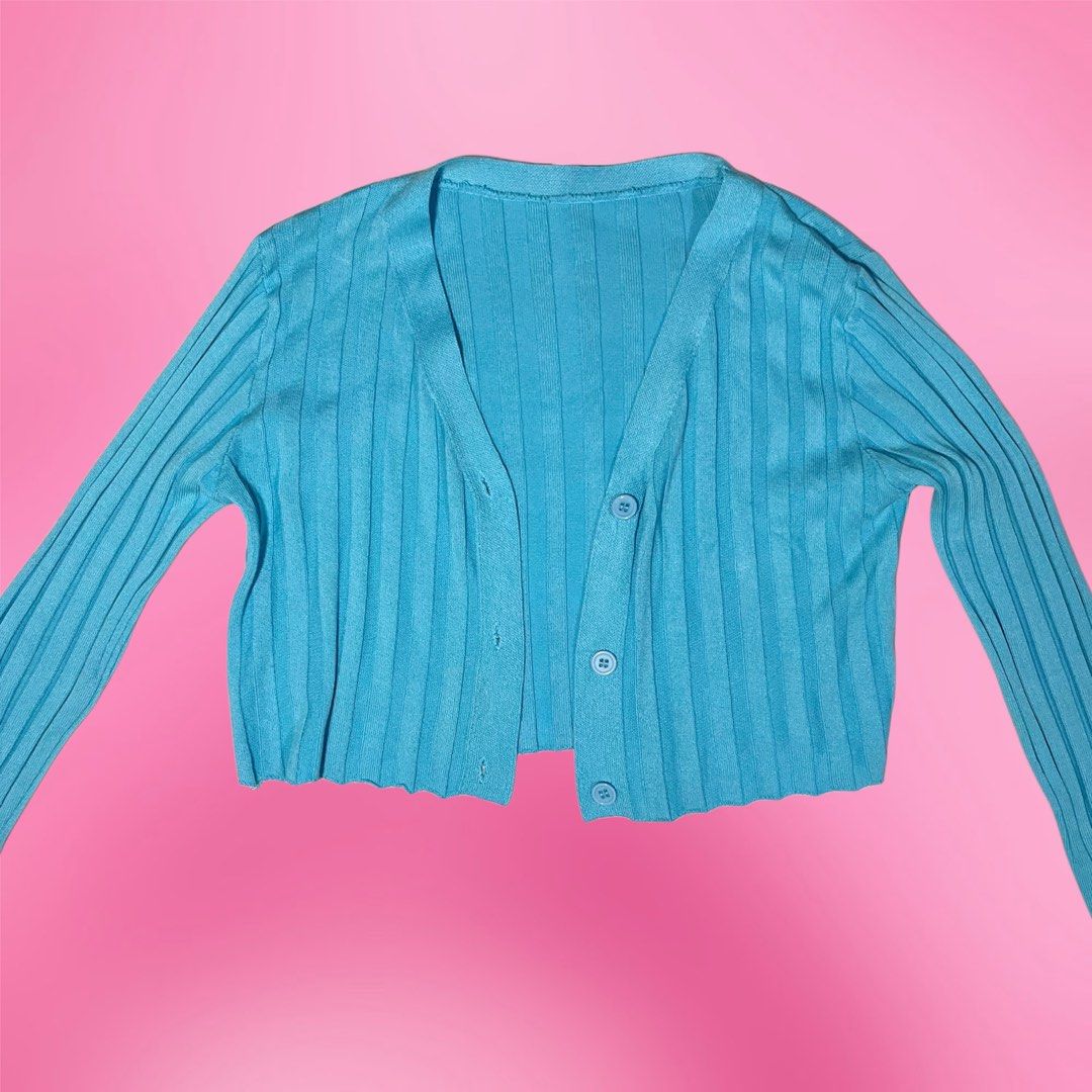 blue ribbed cardigan + cami set (Category: Sets or Coordinates) located in Quezon City. Submitted by ayzria (Listing ID 1465032474, Image 1). Description: .