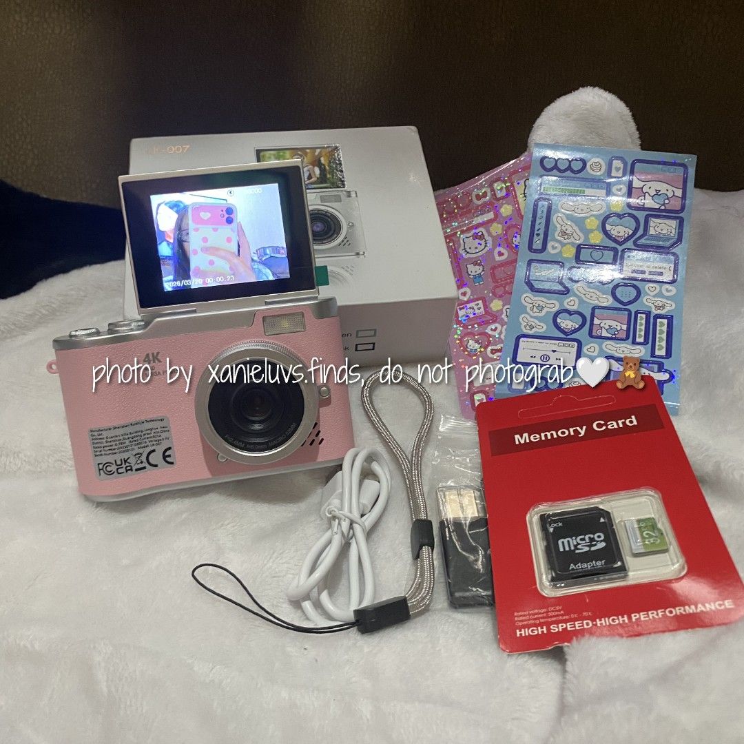 BNEW PINK DIGICAM DIGITAL CAMERA (Category: Cameras) located in Baguio. Submitted by xanieluvs.finds (Listing ID 1464992549, Image 1). Description: RESTOCK! PAUNAHAN🧸 ONHAND BRANDNEW FLIP DIGITAL CAMERA/ DIGI CAM🩷🌸 AVAILABLE: (1) PINK CUTESY NG COLORRR🥰 - READY TO USE! GAGAMITIN NALANG - PERFECT PANG REGALOOO - pm me for more sample shots‼️ - INCLUSIONS: BUILT IN BATTERY, FREE 32gb sd card WITH ADAPTER AND USB TRANSFER PHOTOS, wire charger, l