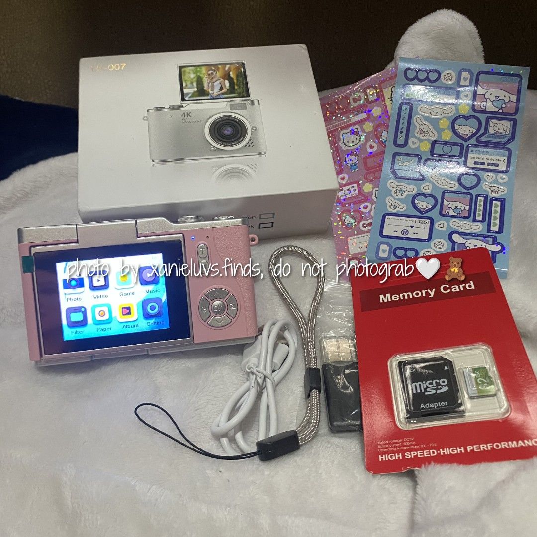 BNEW PINK DIGICAM DIGITAL CAMERA (Category: Cameras) located in Baguio. Submitted by xanieluvs.finds (Listing ID 1464992549, Image 2). Description: RESTOCK! PAUNAHAN🧸 ONHAND BRANDNEW FLIP DIGITAL CAMERA/ DIGI CAM🩷🌸 AVAILABLE: (1) PINK CUTESY NG COLORRR🥰 - READY TO USE! GAGAMITIN NALANG - PERFECT PANG REGALOOO - pm me for more sample shots‼️ - INCLUSIONS: BUILT IN BATTERY, FREE 32gb sd card WITH ADAPTER AND USB TRANSFER PHOTOS, wire charger, l