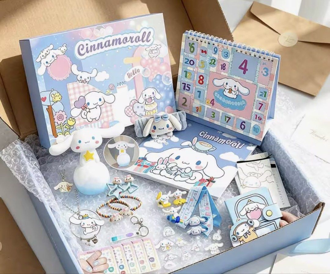 Brandnew Cinnamoroll Set (Category: Other Stationery & Craft) located in Paranaque City. Submitted by dalle_closet (Listing ID 1464991270, Image 1). Description: new pa may gusot lang ang box 1st pic is reference only .