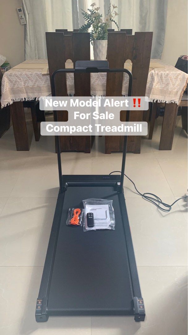 Brandnew Compact treadmill (Category: Cardio & Fitness Machines) located in Rizal. Submitted by rayjeansulmaca7 (Listing ID 1464982244, Image 1). Description: 🏃 BRAND NEW TREADMILL FOR SALE! CASH ON DELIVERY ( Install & Demo First before payment ) ✨ 18-speed (up to 18 km/h) 📱 Mobile app can be used as remote 🎮 With remote control 💪 3.8 HP motor ⚖️ Max load: 150kg 📖 Complete with manual Brand new, never used! 📩 PM for price..