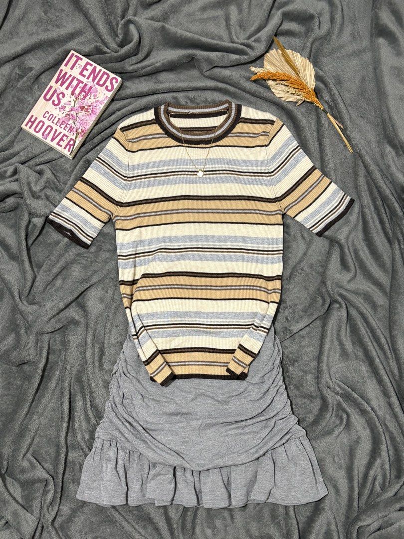 Brown Knitted Top (Category: Shirts) located in General Trias. Submitted by hiraethcullen (Listing ID 1465136970, Image 2). Description: like new / comfy medium - large 📍 General Trias, Cavite.