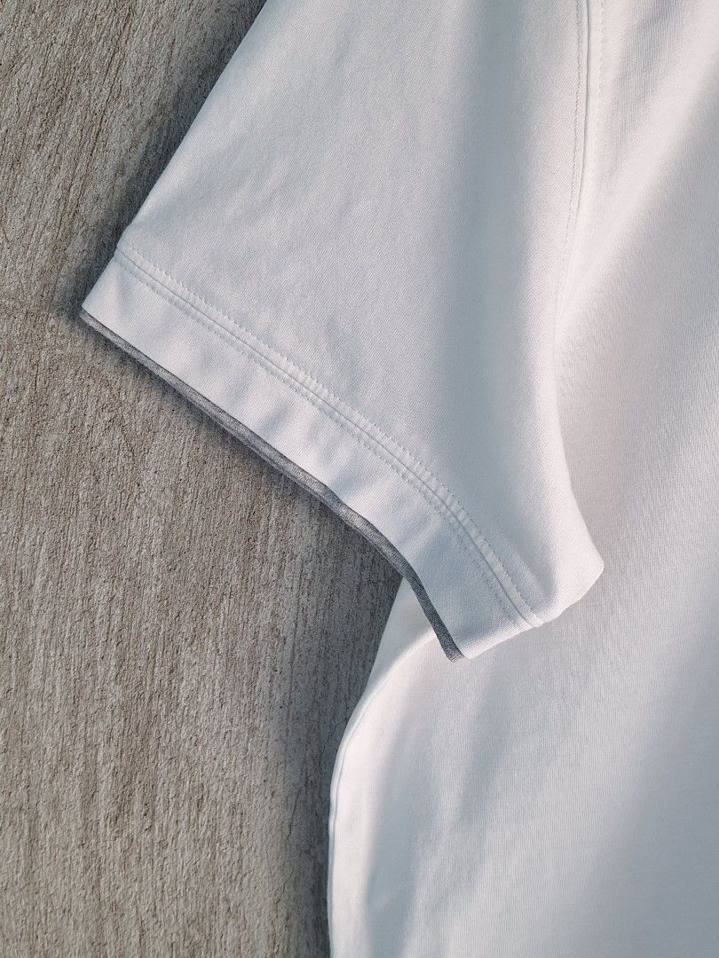 Brunello Cucinelli / White & Gray Shirt ( Authentic ) (Category: Tshirts & Polo Shirts ) located in Cebu City. Submitted by thehiddengemsbykid (Listing ID 1465035941, Image 3). Description: Brunello Cucinelli White & Gray Shirt Size : Large Slimfit Width - 20.5 Length - 27.5 Shoulder - 17.5 Sleeve Length - 8 Excellent Condition No issues 9,000 + Sf Thank you....