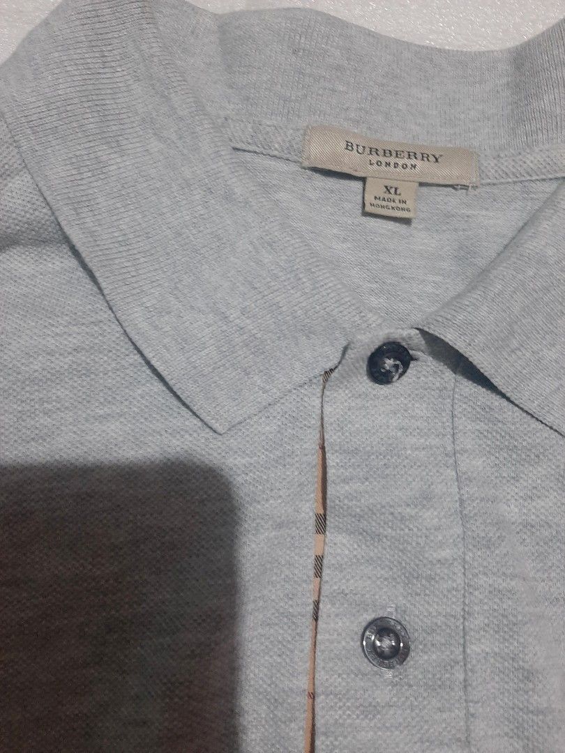 Burberry polo for men (Category: Luxury Apparel) located in General Santos City (Dadiangas). Submitted by thrift_raid (Listing ID 1464987194, Image 2). Description: size xL.