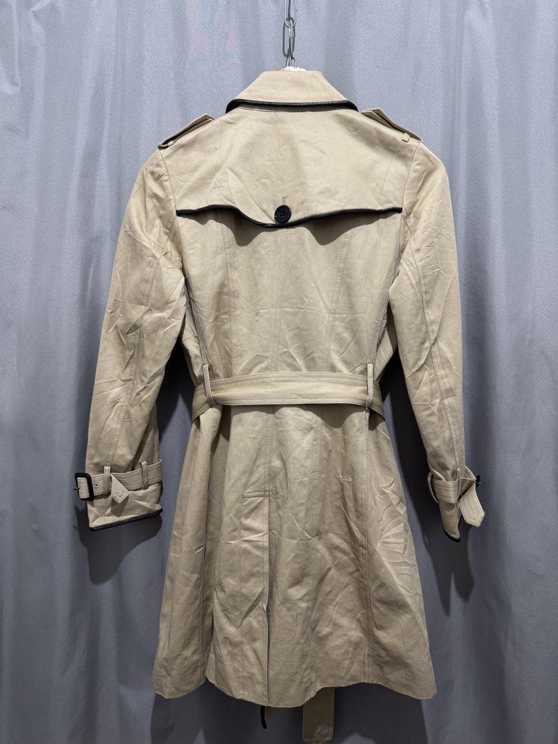 Burberry Trench Coat (Category: Coats, Jackets and Outerwear) located in Meycauayan. Submitted by itstimothrifts (Listing ID 1465020828, Image 2). Description: Burberry Trench Coat Excellent Condition Needs clean Size 6 UK Small Width 17.5 Waist 14.5 Shoulder 15 Sleeve 22.5 Length 34.