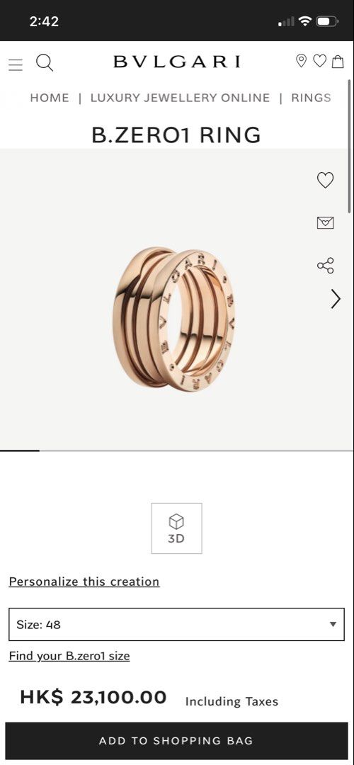 Bvlgari B.zero1 Rose Gold Ring (Category: Rings) located in Bacolod City. Submitted by chuchaystuffs (Listing ID 1465021911, Image 3). Description: - Brand: Bvlgari (B.zero1 Collection) - Material: 18k Rose Gold - Design: Classic multi-band spiral with ribbed profile - Details: Signature BVLGARI logo engraved along the rim - Condition: Excellent / Well-maintained - Style: Timeless luxury, versatile for daily wear or special events - Mode of Payme