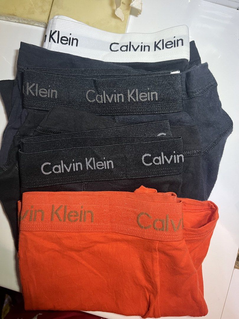 calvin klein ck boxerbriefs (Category: Underwear) located in Rizal. Submitted by jpmaster_0020 (Listing ID 1465106925, Image 1). Description: size medium black size small orange 200 each 10/10 condition dm for more info .