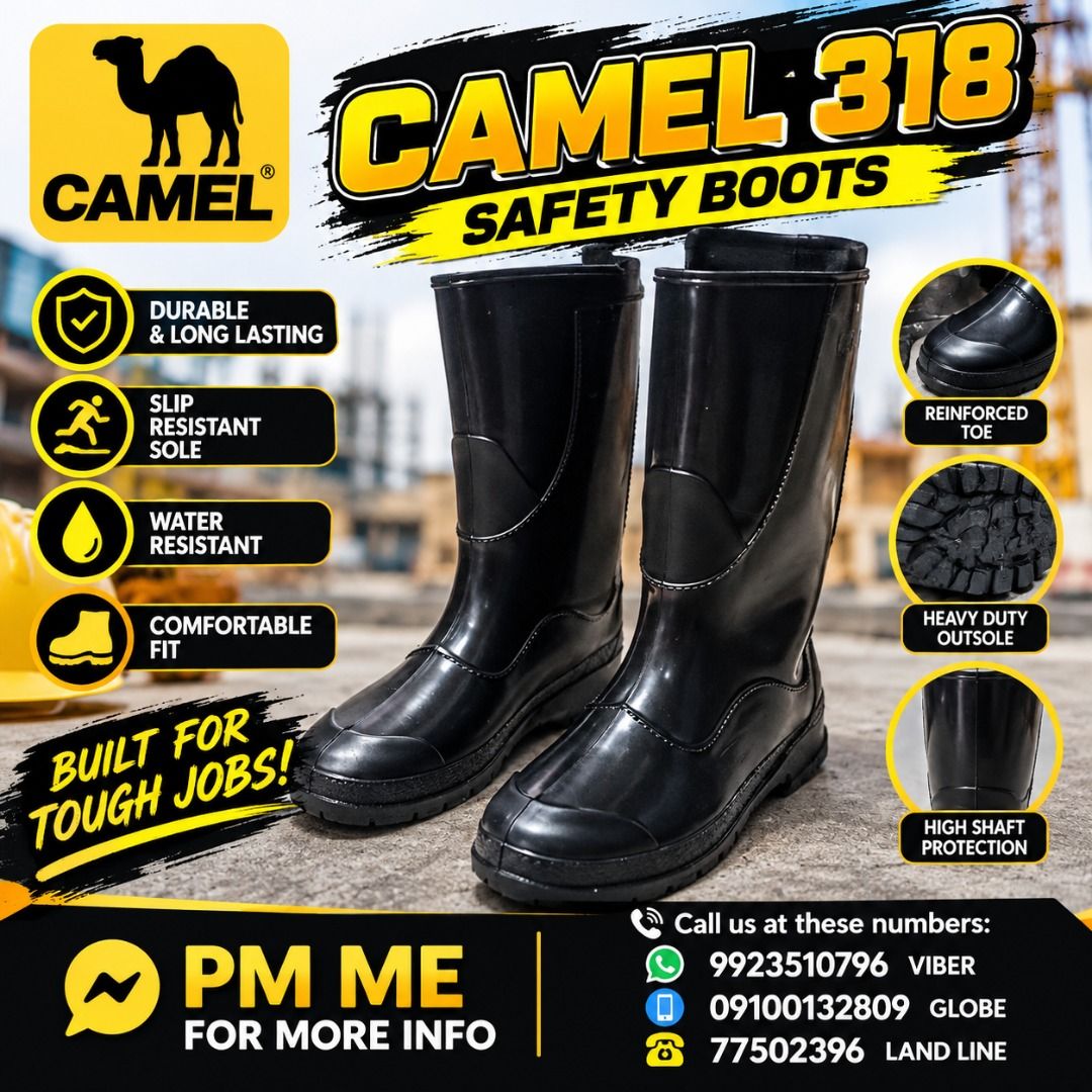 CAMEL 318 RAIN BOOTS (Category: Looking For) located in Caloocan City. Submitted by trzl_liza14 (Listing ID 1464970402, Image 1). Description: ✅ Guaranteed lowest price ✅ Quality products ✅ Big discount for bulk orders ✅ 100% LEGIT TRUSTED SUPPLIER! ✅ With Complete Legal Documents ✅ BIR Registered We Supply All Kinds Of PPE Supplies, Raincoat, Hard Hat, Cooler Box, Plastic Trash Bin, Road Barriers, Kayak Boats, Crystal Kayak, Traffic Cone, T-Boll
