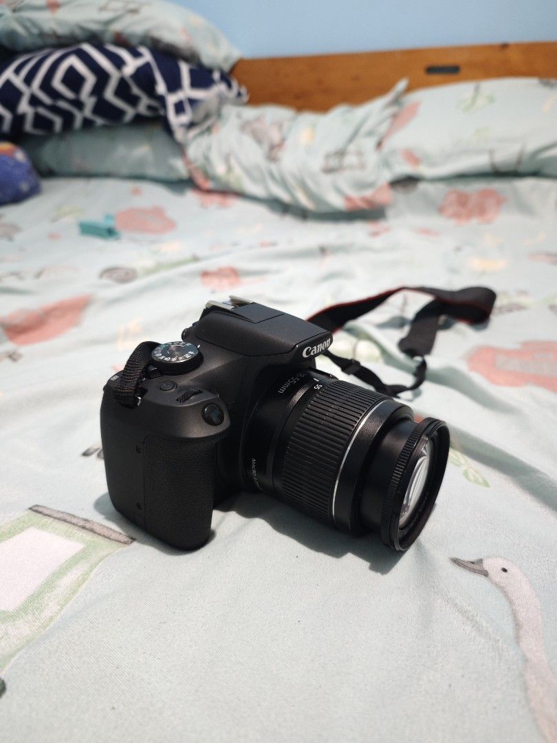 Canon EOS 2000D DSLR Camera with 18-55mm Lens (Category: Cameras) located in San Fernando. Submitted by mariechelle15 (Listing ID 1465114563, Image 2). Description: FOR SALE!! Canon 2000D w/ Wi-Fi and NFC (GoodAsNew) Shuttercount: 1,xxx plang •24.1MP APS-C CMOS sensor •ISO 100–6400 (expandable to 12800) •Continuous shooting: Up to 3 frames per second •Shutter speed: 30 to 1/4000 sec •1080p Full HD up to 30fps •720p HD up to 60fps •Optical pentami