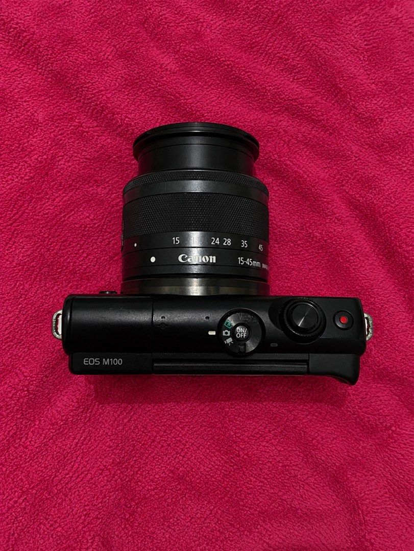 Canon EOS M100 Mirrorless Camera Bundle with 15-45mm Lens (Category: Cameras) located in Manila. Submitted by mijareszophia8 (Listing ID 1465105349, Image 3). Description: ★ CANON EOS M100 📸 ╰─➤ ₱26,499! FIXED 🎀 BODY CONDITION 10/10 ✨ COMPLETE SET • NO ISSUE ✨ Inclusions: * Canon EOS M100 Unit * Original Canon Kitlens * Original Canon Battery * 8GB SD Card * Original Canon Charger * Original Canon Charger Cord * Original Canon EOS M100 Strap FR