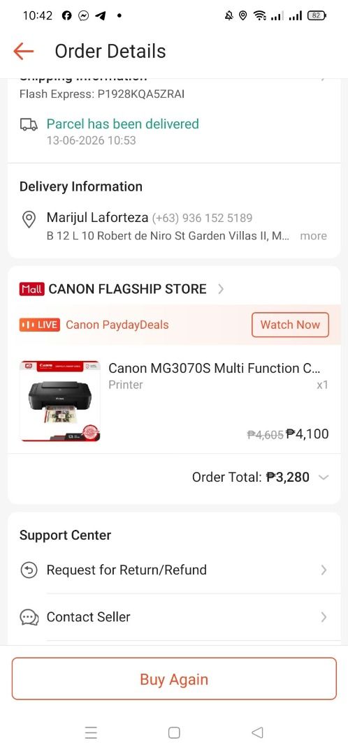 Canon Pixma MG3070s (Category: Printers, Scanners & Copiers) located in Binan City. Submitted by wansimons (Listing ID 1464999106, Image 3). Description: 3-in-1 Functionality: Print, Scan, and Copy all in one compact unit. Wireless Printing: Easily print directly from your smartphone, tablet, or laptop via Wi-Fi and the Canon PRINT Inkjet/SELPHY app. Auto Power ON: Automatically detects a print command and turns on the printer via a USB connectio
